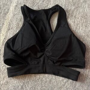 Alphalete Black Racerback Sports Bra with Wide Strap